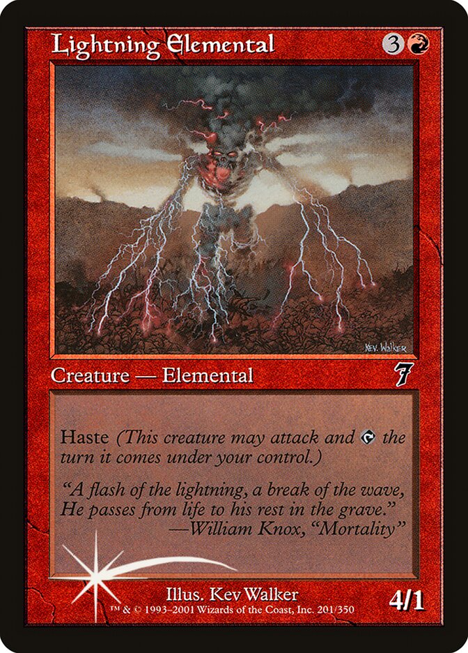 Lightning Elemental 201 (7th Edition)  - Foil | Good Games Adelaide SA
