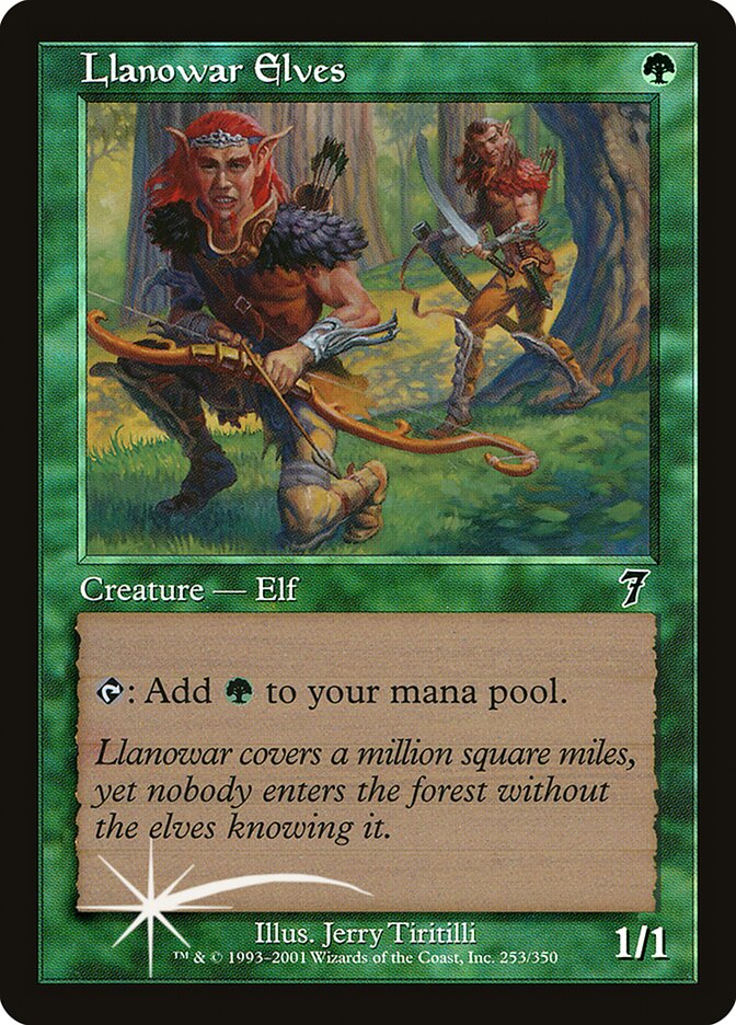 Llanowar Elves 253 (7th Edition)  - Foil | Good Games Adelaide SA