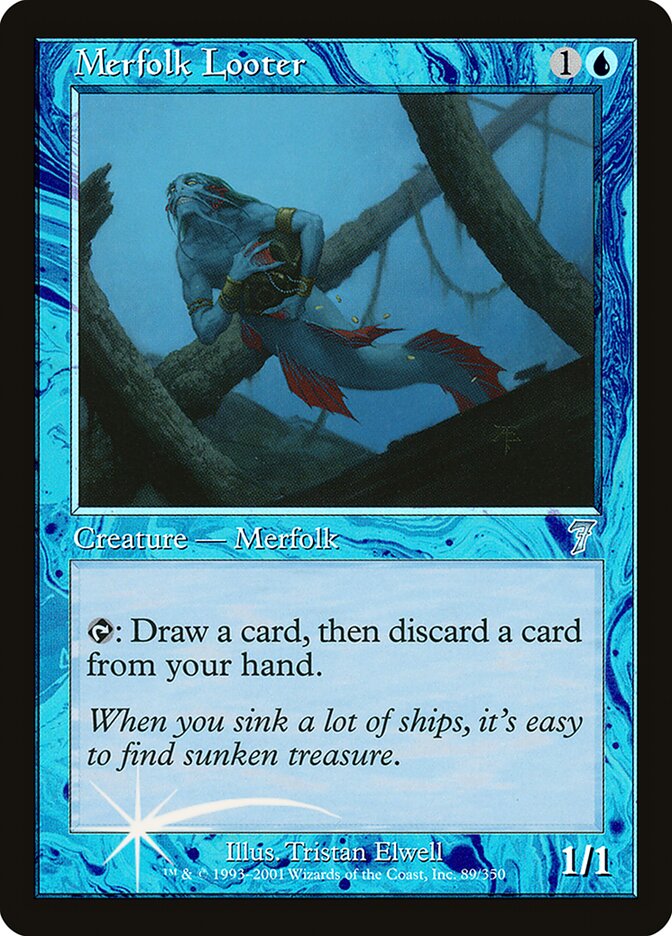 Merfolk Looter 89 (7th Edition)  - Foil | Good Games Adelaide SA