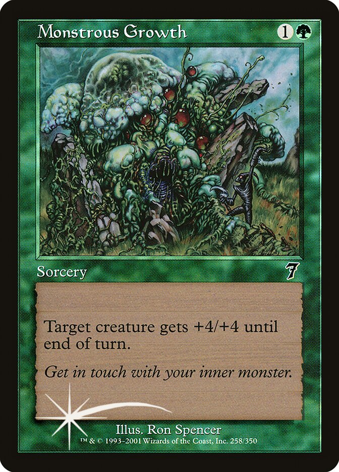 Monstrous Growth 258 (7th Edition)  - Foil | Good Games Adelaide SA