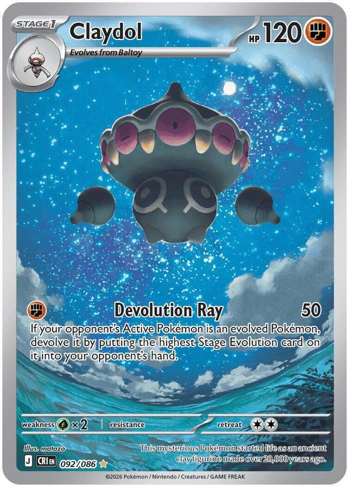 Claydol 092/086 (ME04: Chaos Rising)  - Holofoil | Good Games Adelaide SA