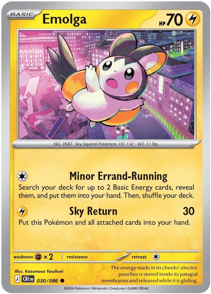 Emolga 030/086 (ME04: Chaos Rising)  | Good Games Adelaide SA