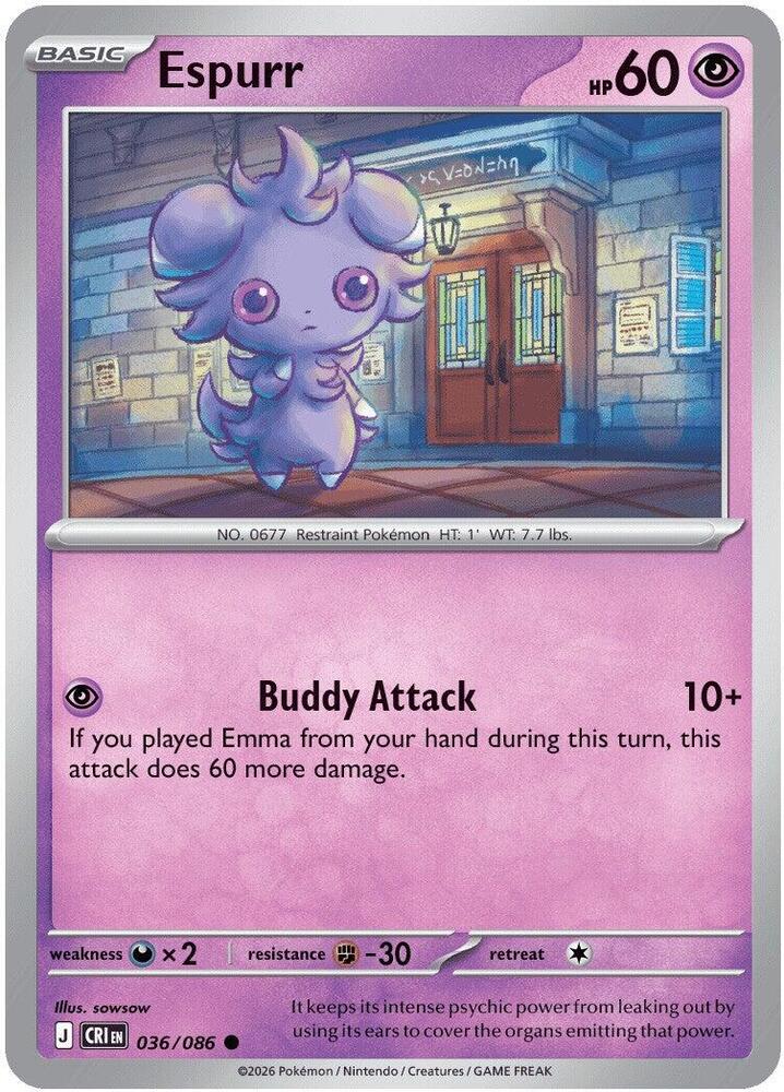 Espurr 036/086 (ME04: Chaos Rising)  | Good Games Adelaide SA