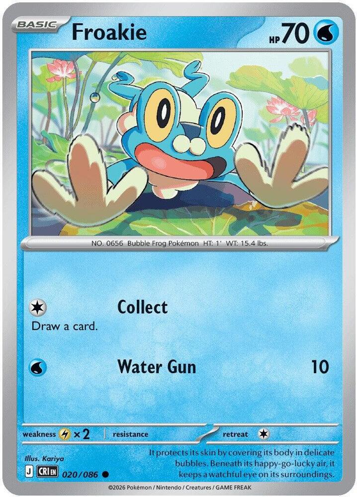 Froakie 020/086 (ME04: Chaos Rising)  - Reverse Holofoil | Good Games Adelaide SA
