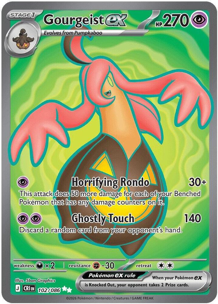 Gourgeist ex 102/086 (ME04: Chaos Rising)  - Holofoil | Good Games Adelaide SA