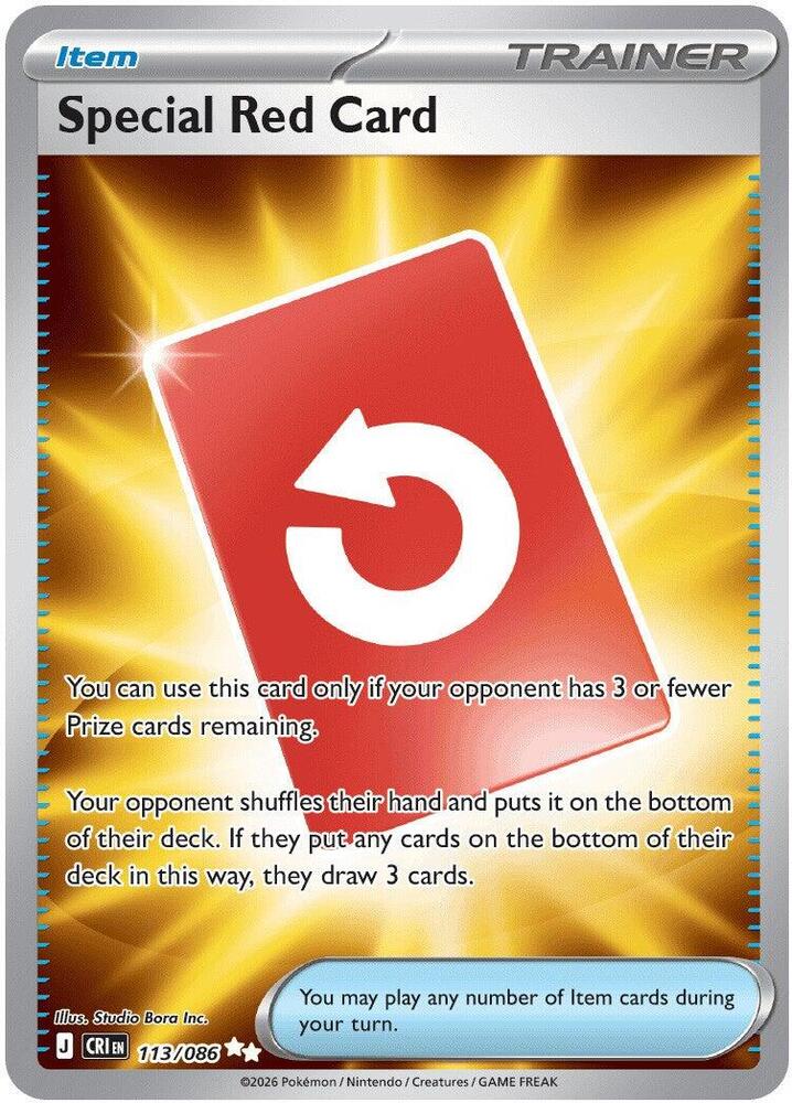 Special Red Card 113/086 (ME04: Chaos Rising)  - Holofoil | Good Games Adelaide SA