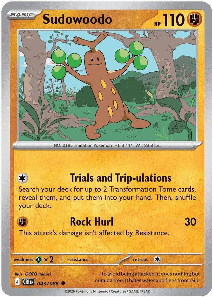 Sudowoodo 043/086 (ME04: Chaos Rising)  | Good Games Adelaide SA