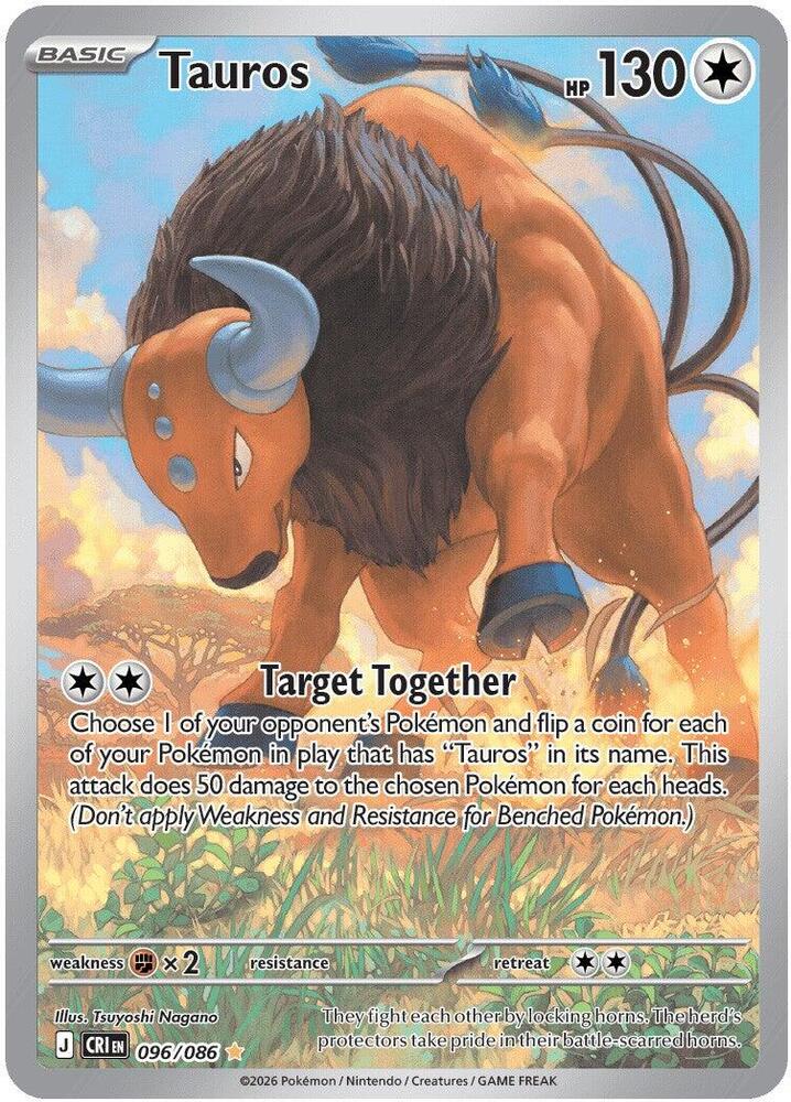 Tauros 096/086 (ME04: Chaos Rising)  - Holofoil | Good Games Adelaide SA