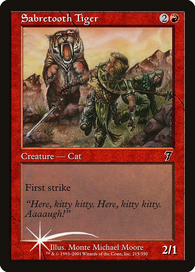 Sabretooth Tiger 215 (7th Edition)  - Foil | Good Games Adelaide SA