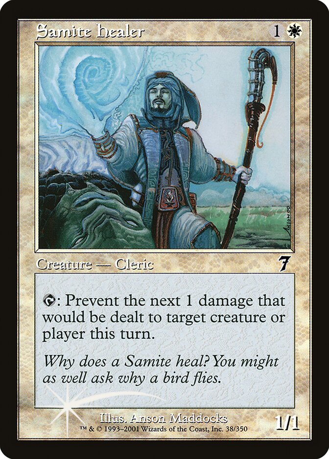 Samite Healer 38 (7th Edition)  - Foil | Good Games Adelaide SA