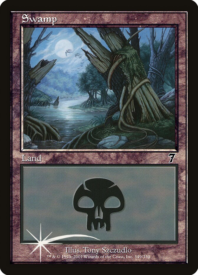Swamp 349 (7th Edition)  - Foil | Good Games Adelaide SA