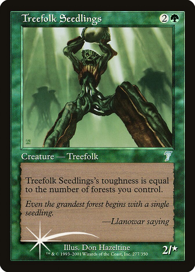 Treefolk Seedlings 277 (7th Edition)  - Foil | Good Games Adelaide SA