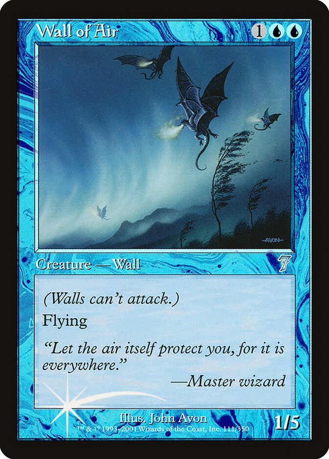 Wall of Air 111 (7th Edition)  - Foil | Good Games Adelaide SA