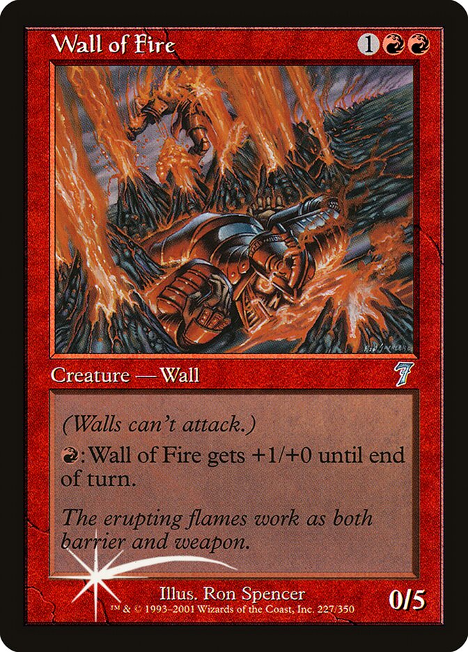 Wall of Fire 227 (7th Edition)  - Foil | Good Games Adelaide SA