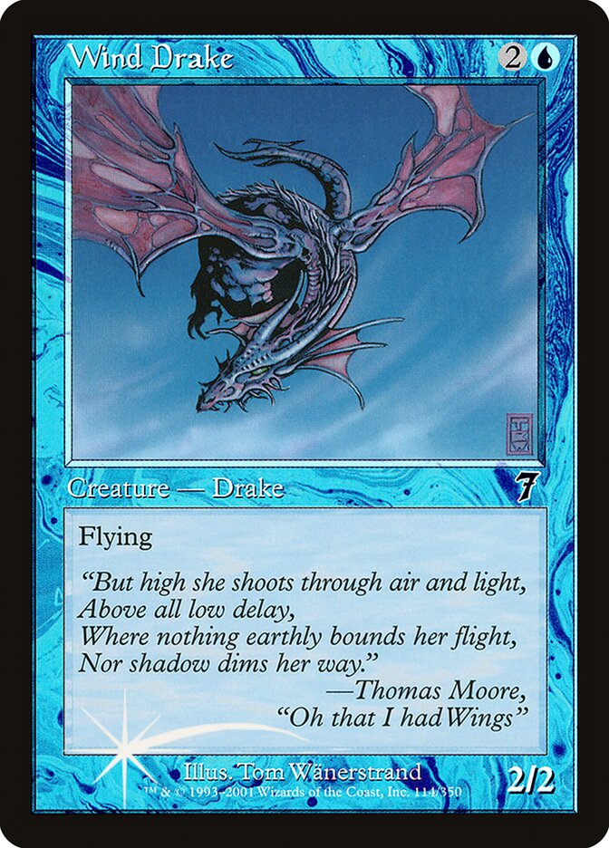 Wind Drake 114 (7th Edition)  - Foil | Good Games Adelaide SA