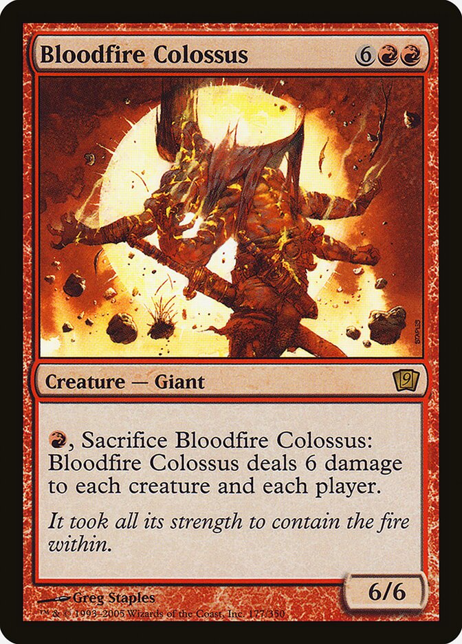 Bloodfire Colossus 177 (9th Edition)  - Foil | Good Games Adelaide SA