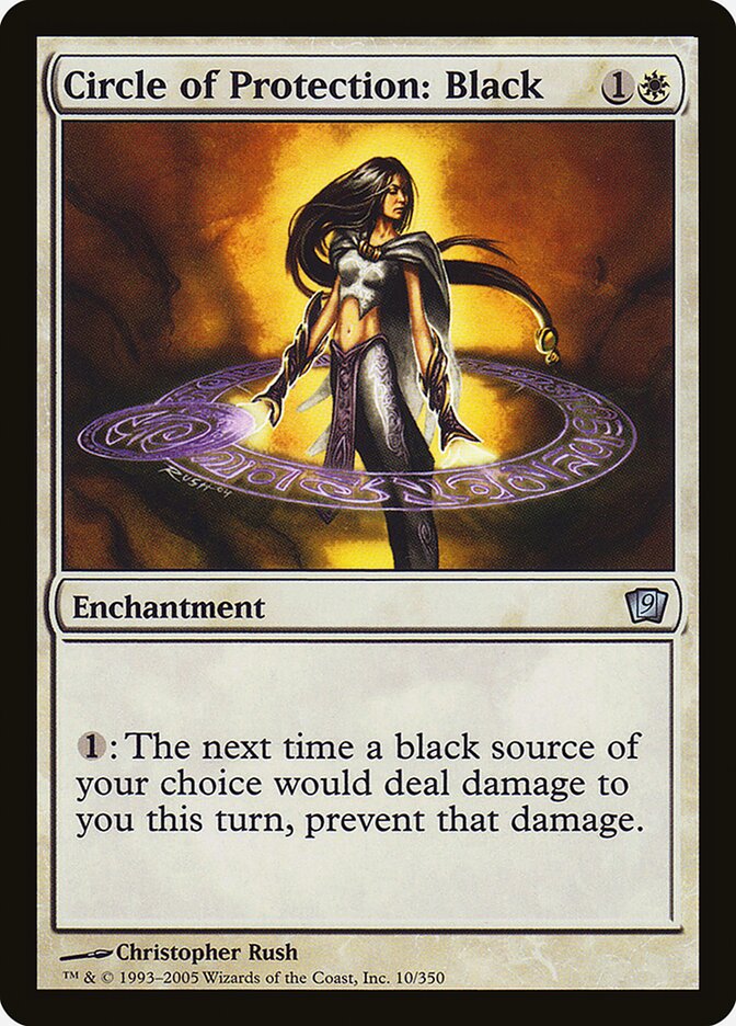 Circle of Protection: Black 10 (9th Edition)  - Foil | Good Games Adelaide SA