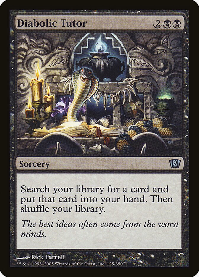 Diabolic Tutor 125 (9th Edition)  - Foil | Good Games Adelaide SA