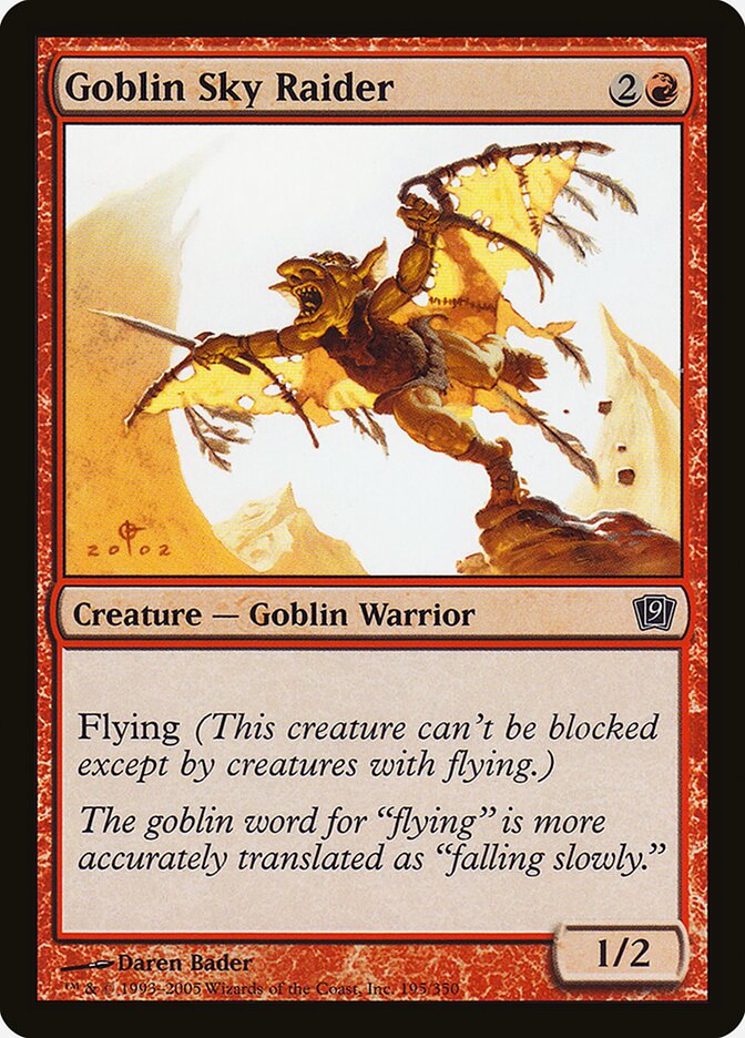 Goblin Sky Raider 195 (9th Edition)  - Foil | Good Games Adelaide SA