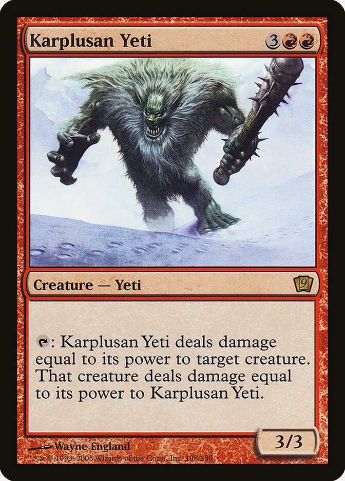 Karplusan Yeti 198 (9th Edition)  - Foil | Good Games Adelaide SA