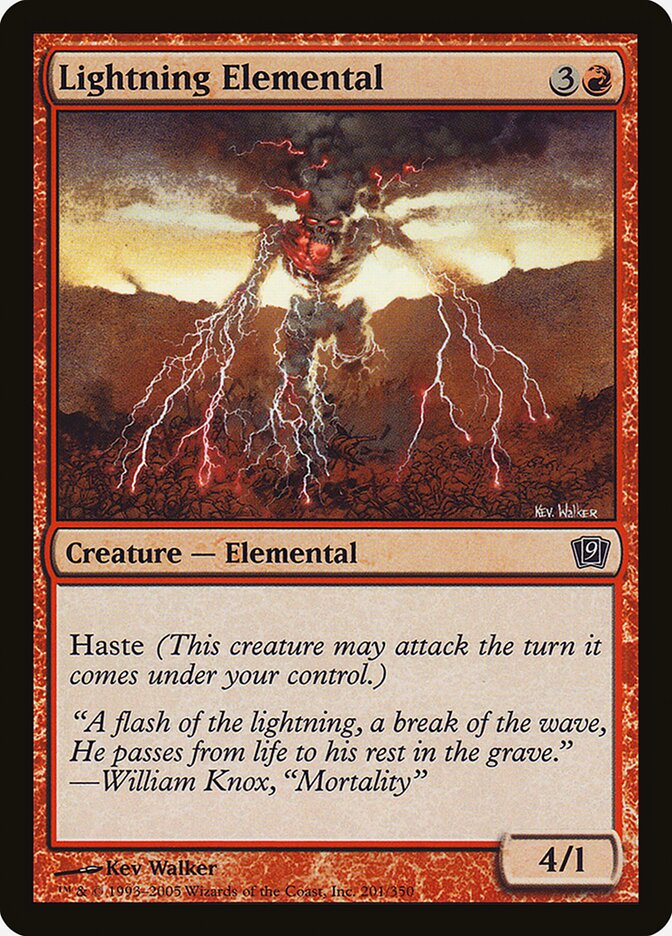 Lightning Elemental 201 (9th Edition)  - Foil | Good Games Adelaide SA