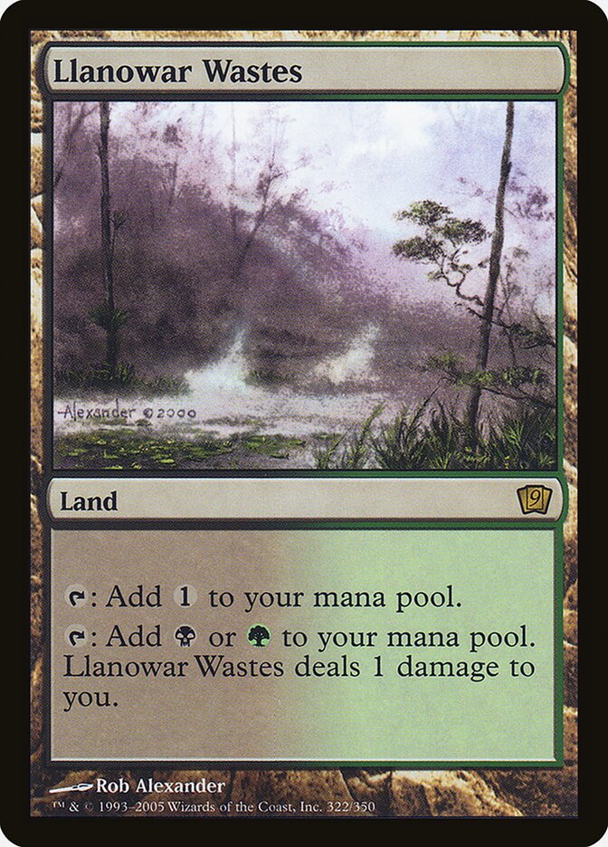Llanowar Wastes 322 (9th Edition)  - Foil | Good Games Adelaide SA