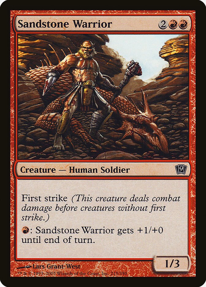 Sandstone Warrior 215 (9th Edition)  - Foil | Good Games Adelaide SA