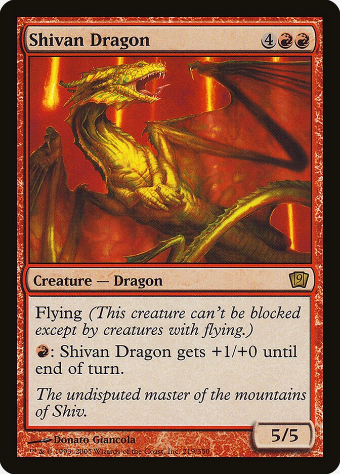 Shivan Dragon 219 (9th Edition)  - Foil | Good Games Adelaide SA