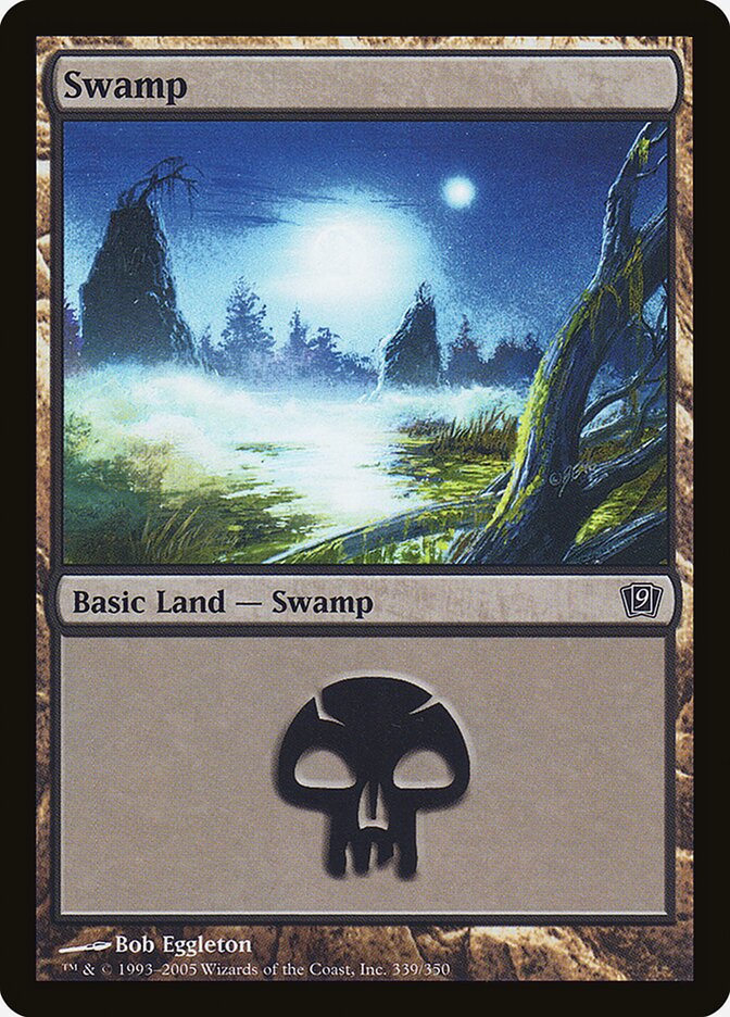 Swamp 339★/350 (9th Edition)  - Foil | Good Games Adelaide SA