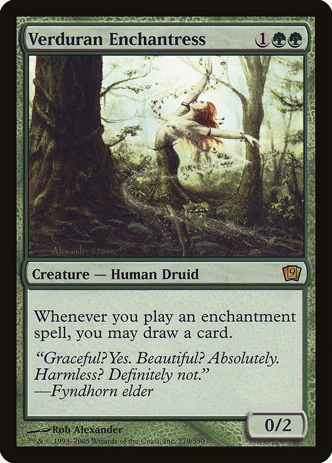 Verduran Enchantress 279★/350 (9th Edition)  - Foil | Good Games Adelaide SA
