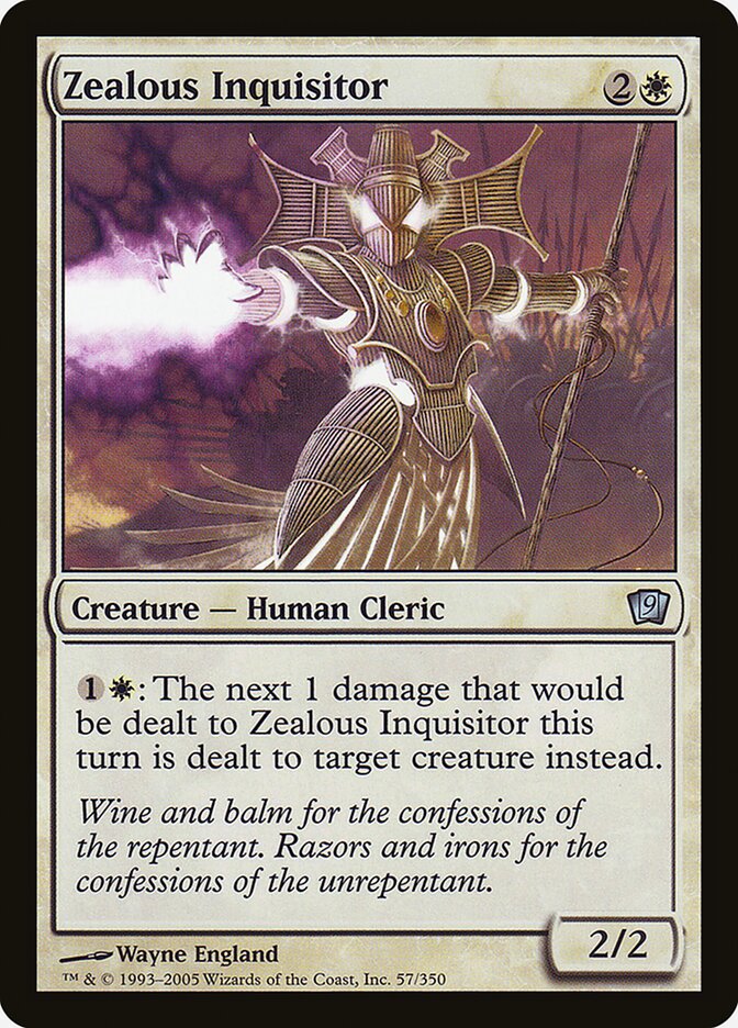 Zealous Inquisitor 57 (9th Edition)  - Foil | Good Games Adelaide SA