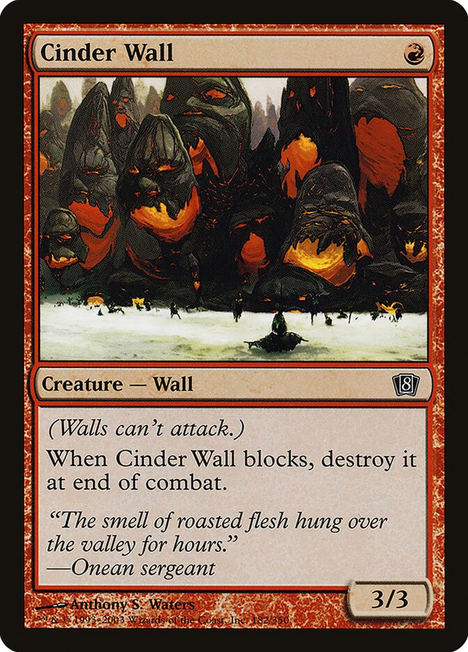 Cinder Wall 182 (8th Edition)  - Foil | Good Games Adelaide SA