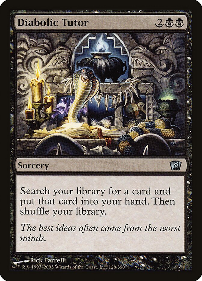 Diabolic Tutor 128 (8th Edition)  - Foil | Good Games Adelaide SA