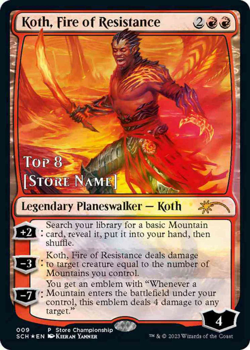 Koth Fire of Resistance (Store Stamped) 9 (Game Day & Store Championship Promos)  | Good Games Adelaide SA