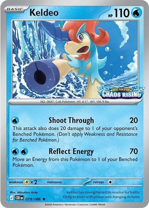 Keldeo 019 086 Chaos Rising Stamped 019/086 (Miscellaneous Cards & Products)  - Holofoil | Good Games Adelaide SA
