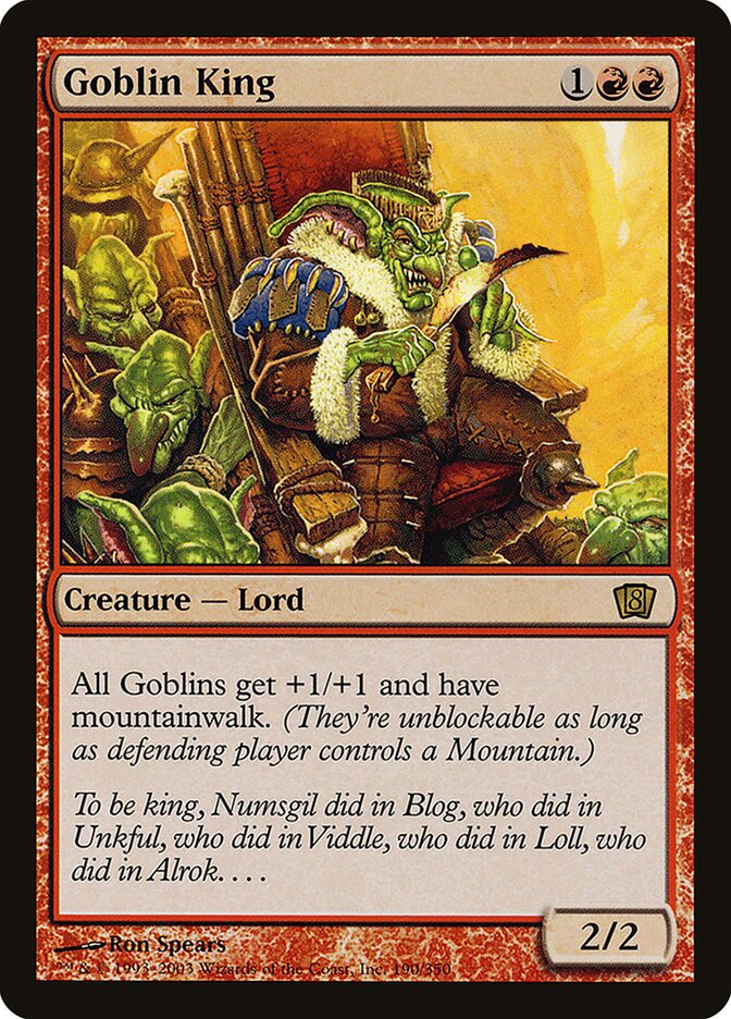 Goblin King 190/350 (8th Edition)  - Foil | Good Games Adelaide SA