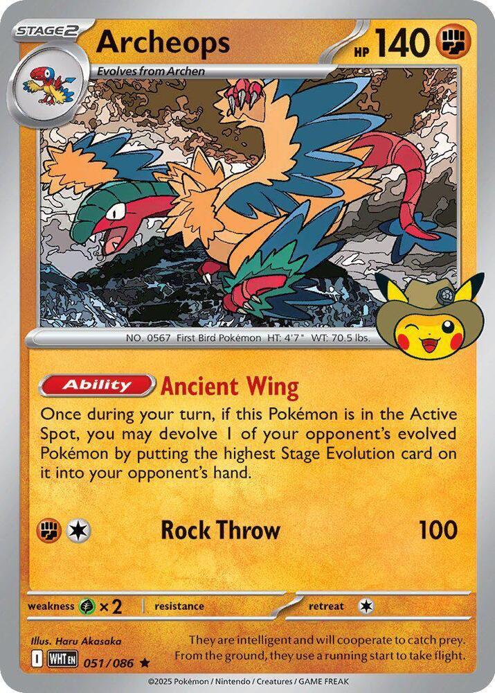 Archeops 051 Fossil Museum Exclusive 051/086 (ME: Mega Evolution Promo)  - Holofoil | Good Games Adelaide SA