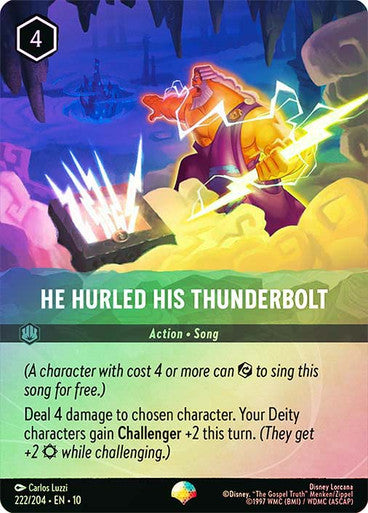 He Hurled His Thunderbolt 222/204 (Whispers in the Well)  - Rainbow Foil | Good Games Adelaide SA