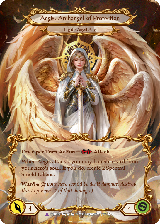 Figment of Protection // Aegis, Archangel of Protection (Marvel) [DTD007] (Dusk Till Dawn)  Cold Foil | Good Games Adelaide SA