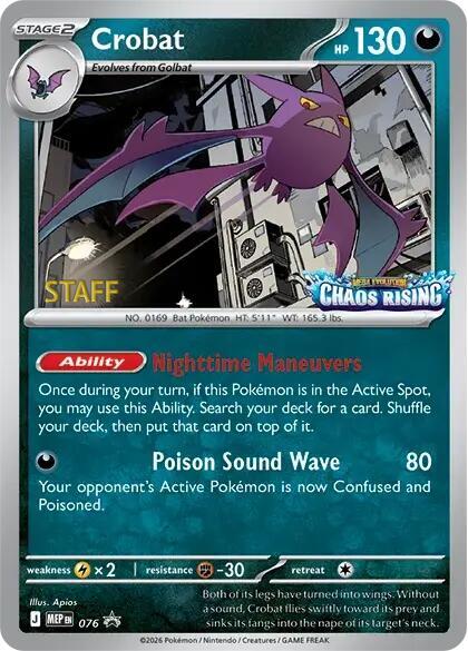 Crobat 076 Staff 076 (ME: Mega Evolution Promo)  - Holofoil | Good Games Adelaide SA