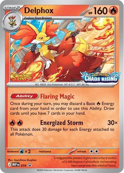 Delphox 074 Staff 074 (ME: Mega Evolution Promo)  - Holofoil | Good Games Adelaide SA