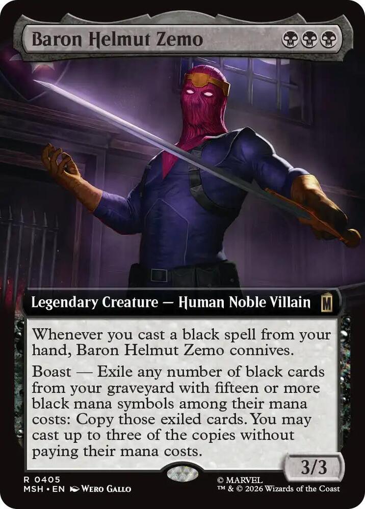 Baron Helmut Zemo 405 (Marvel Super Heroes)  - Extended Art Foil | Good Games Adelaide SA