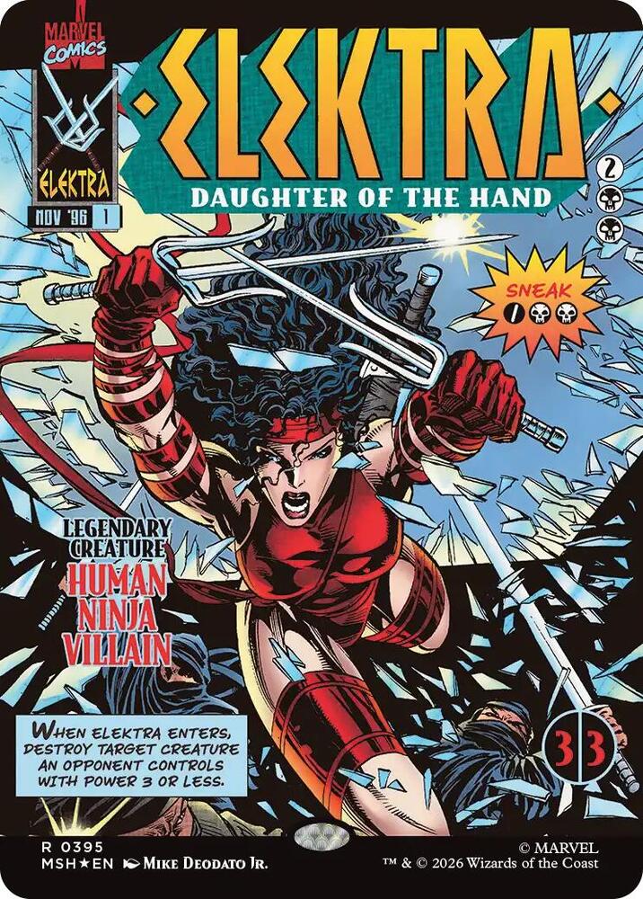 Elektra, Daughter of the Hand 395 (Marvel Super Heroes)  - Borderless Foil | Good Games Adelaide SA