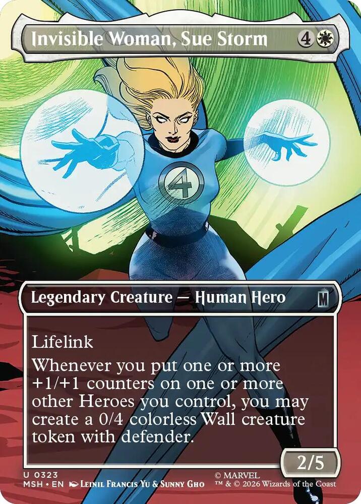 Invisible Woman Sue Storm Borderless 323 (Marvel Super Heroes)  - Foil | Good Games Adelaide SA