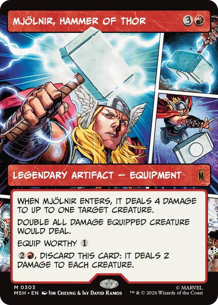 Mjolnir, Hammer of Thor 303 (Marvel Super Heroes)  - Showcase Foil | Good Games Adelaide SA