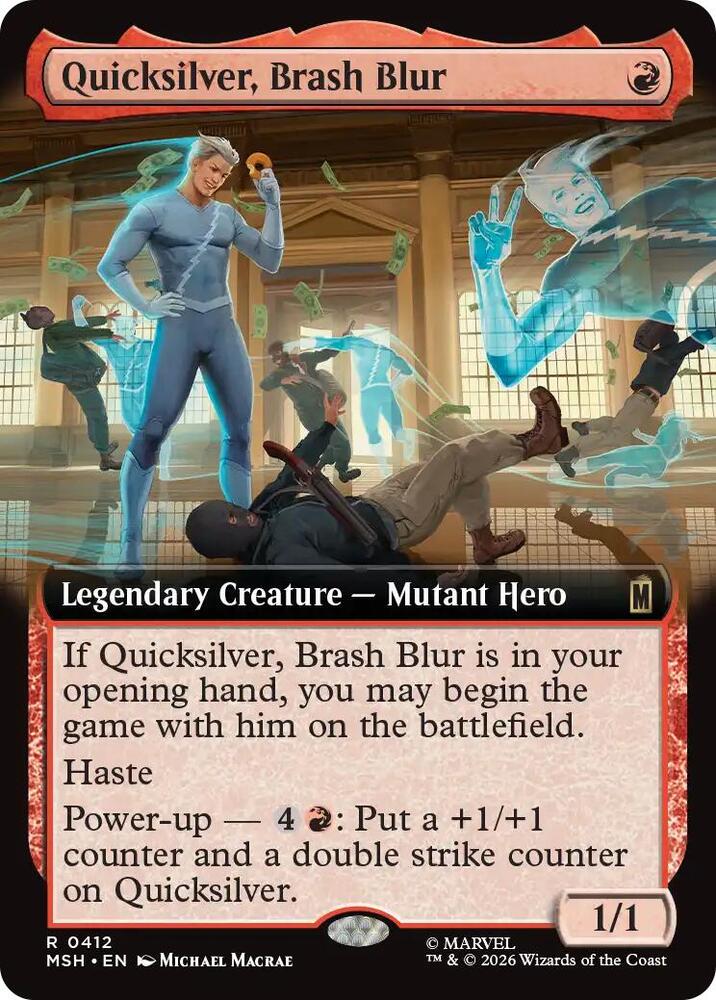 Quicksilver, Brash Blur 412 (Marvel Super Heroes)  - Extended Art | Good Games Adelaide SA