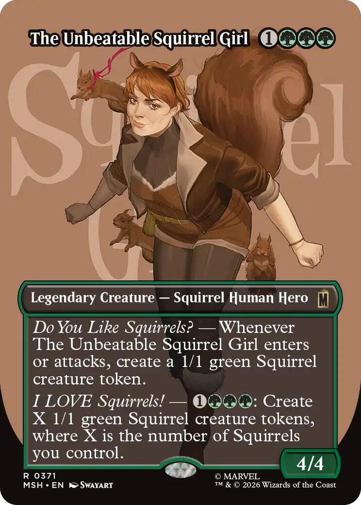 The Unbeatable Squirrel Girl Borderless 371 (Marvel Super Heroes)  - Foil | Good Games Adelaide SA