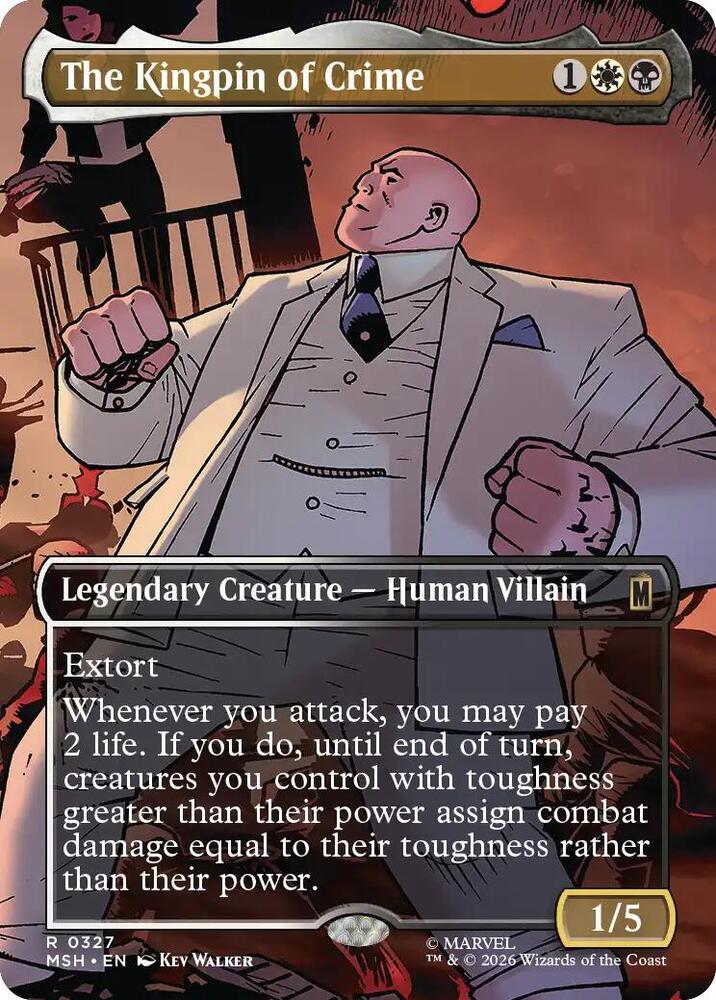 The Kingpin of Crime Borderless 0327 327 (Marvel Super Heroes)  - Foil | Good Games Adelaide SA