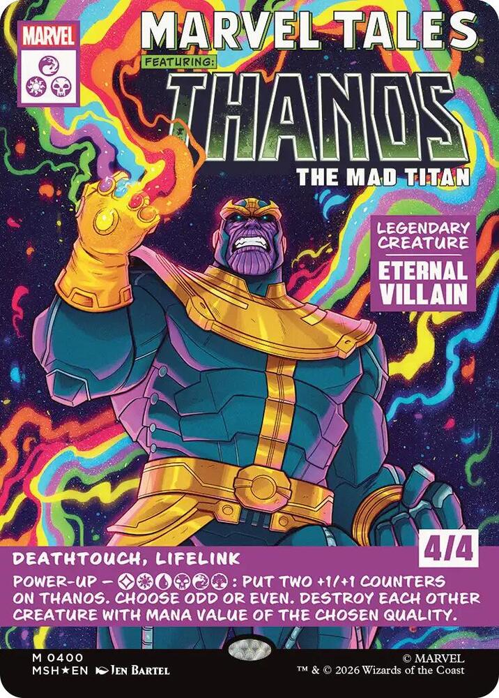 Thanos The Mad Titan Borderless 0400 400 (Marvel Super Heroes)  - Foil | Good Games Adelaide SA