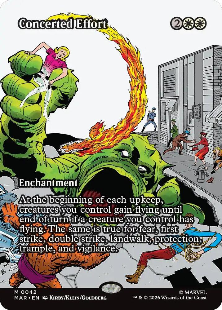 Concerted Effort 42 (Marvel Universe Eternal-Legal)  - Borderless Foil | Good Games Adelaide SA